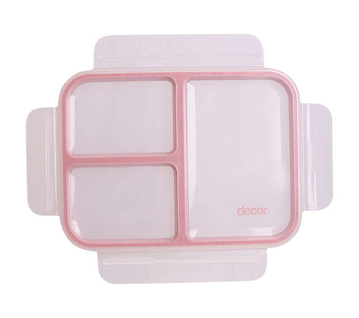 Bento Box Triple Split Lid, Pink